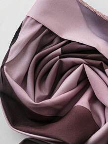 SHEIN Clasi Geometrisch bedruckter A-Linien Rock mit Gummibund - Grauviolett - Übersicht 5
