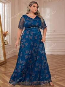 Vestido de noche formal de talla grande para fiestas, bodas y eventos