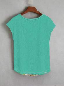 SHEIN LUNE Plus Size Figure Graphic Casual Summer T-Shirt - Multicolor - View 2