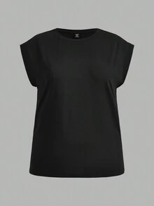 SHEIN LUNE 3件套加大码休闲百搭简约宽肩T恤，夏季度假女装沙滩装节日基础款T恤女装夏季服装女式夏季休闲上衣休闲上衣女式休闲上衣 - 彩色 - 查看 9