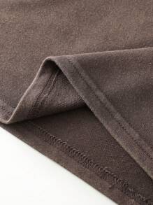 Hemo, Men's Funny Letter Print Dropped Shoulder T-Shirt, Summer - Yellow - View 4