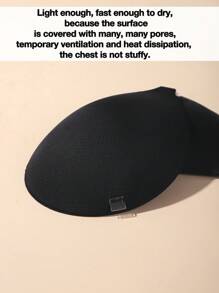New Breathable Mesh Material Round Cup Shaped Bra Inserts Push-Up Pads 1 Pair With Black Color & 1 Shoulder Strap