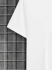 SHEIN 少年男童夏季休閒熊印花短袖T恤