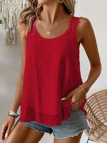 Breezaya Camiseta sin mangas de color liso y estilo sencillo para uso diario como ropa de Año Nuevo para mujer