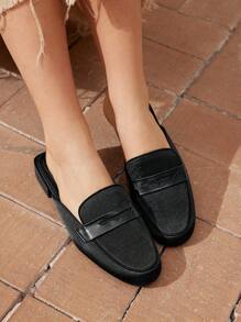 Styleloop 女士黑色多功能平底樂福休閒鞋，夏季特賣 - 黑色 - 查看 8