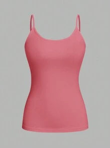 SHEIN EZwear 4pcs Casual & Simple Spaghetti Strap Tight Fit Women Summer Cami Top