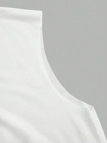 SHEIN Slayr Áo thun nữ cỡ lớn màu trơn, kiểu dáng thường ngày, thích hợp cho mùa hè. - trắng - Xem 5