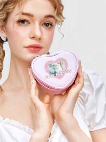 ROMWE Kawaii Túi đựng tiền xu hình mèo hoạt hình dễ thương và túi đựng 348640 - Nhiều màu - Xem 2