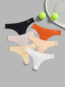SHEIN Women's Plain Simple Daily Sports Underwear - Multicolor - View 1