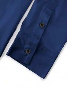 Men's Satin Fabric Long Sleeve Dress Shirt, For Fall