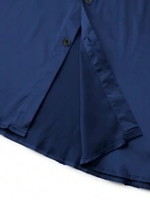 Men's Satin Fabric Long Sleeve Dress Shirt, For Fall