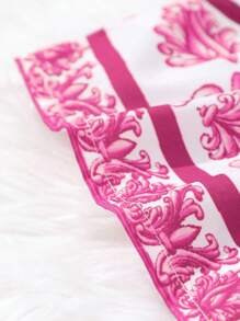 Sparklyn 青少女度假休閒印花短上衣和裙子套裝