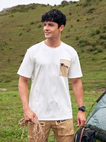 In My Nature Men's Simple Design Pocketed Stylish Sports & Outdoor T-Shirt For Summer - Multicolor - View 6