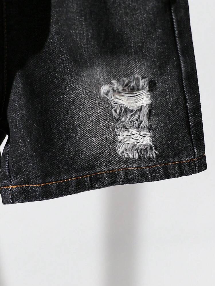 3pcs Baby Boys' Casual Cool Vest, T-Shirt And Shorts Set