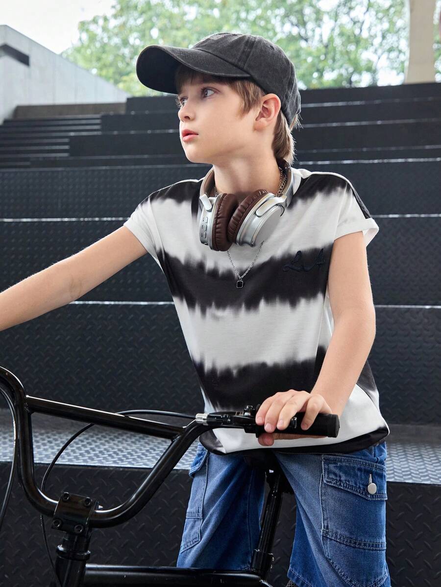 SHEIN 1件装青少年男童宽松无袖背心，清凉时尚青少年男童夏季上衣 - 白色 - 查看 1