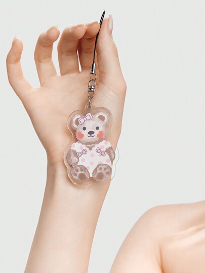 Kawaii 428506 حبل الهاتف المحمول بنمط الدب للجلوس والوقوف