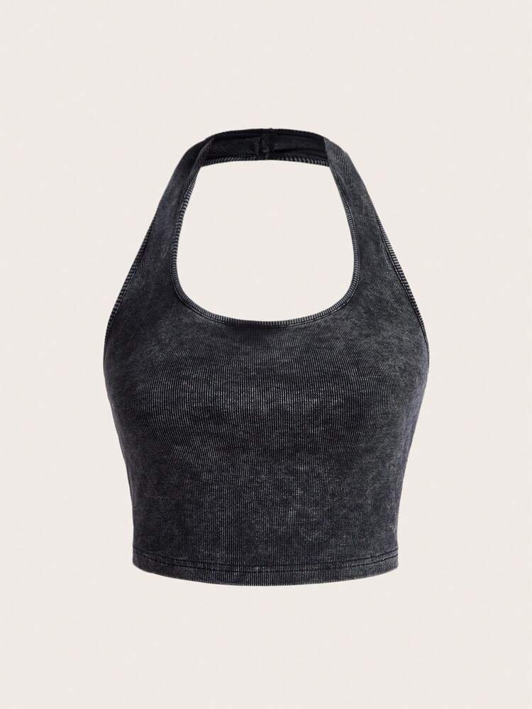 Solid Color Square Neck Backless Square Neck Ruched Camisole Top For Summer