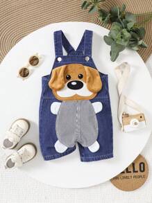 Baby Boys' Animal Decorated Romper - Blue - View 1