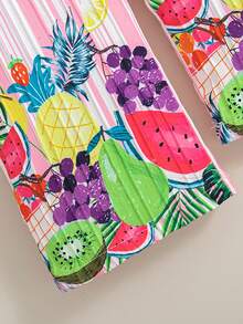 Summer Newborn Baby Girls' Jumpsuit With Shoulder Straps - Pink - View 6