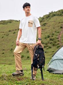 In My Nature Men's Simple Design Pocketed Stylish Sports & Outdoor T-Shirt For Summer - Multicolor - View 7