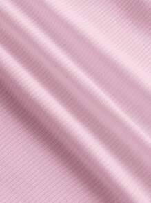 SHEIN EZwear 無鋼圈內墊實色修身女士背心，大圓領設計 - 粉色 - 查看 5