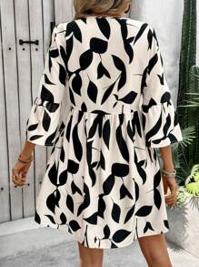 Breezaya 女士度假海灘印花休閒日常連衣裙 - 彩色 - 查看 2