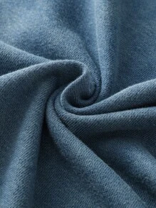 Hemo 男士休闲落肩圆领T恤，趣味字母印花，夏季款 - 藍色 - 查看 4