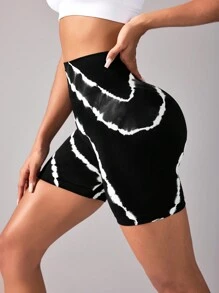 Easithlete Shorts deportivos sin costuras blancos/negros, shorts de ciclista