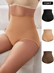 3pcs Women's High Waist Slimming Body Shaping Pants - Multicolor - View 4