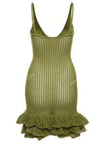 Women Sexy Solid Bodycon Wool Slim Spring Summer Party Beach Vacation Dress