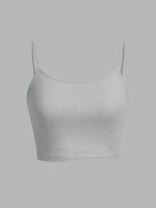 SHEIN EZwear 4入組女士休閒性感細肩帶修身背心，適用於夏季 - 彩色 - 查看 11