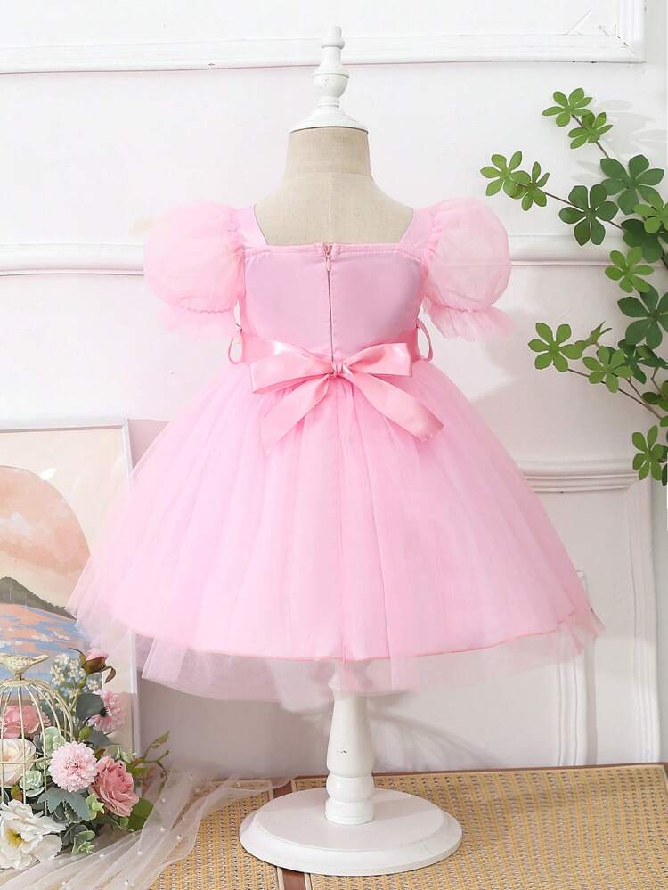 Baby Girl Mesh Party First Birthday Dancing Lovely Dress