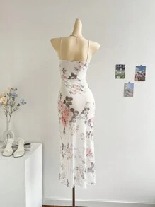 Firerie 女士花朵蕾絲拼接中長款修身連衣裙 - 彩色 - 查看 10
