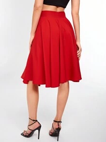 SHEIN Privé High Rise Wide Waistband Circle Skirt