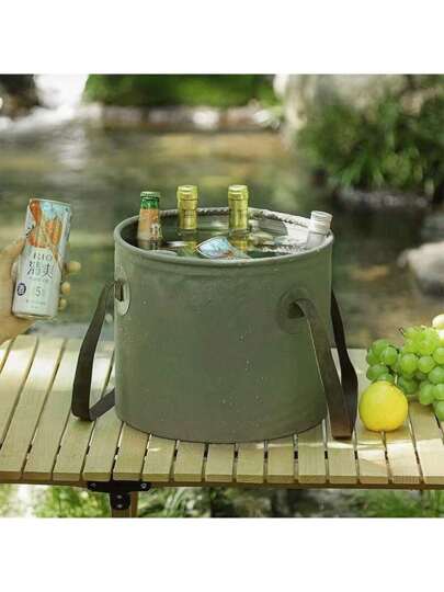 1 ST 10L/20L hopfällbar hink Bärbar Resecamping Vandring Förvaringshink, Utomhusfiske med stor kapacitet Vikbar hink, Rengöringshink Fällbar hink för hushållsbruk, Biltvätthink Bärbar plastvattenhink med handtag