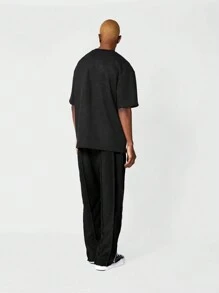 SUMWON Unbreakable Premium Sweatpants Athletic Lounge Pants With Vertical Seam Detail Elastic Waistband Workout Gym Training Winter Comfort Athleisure - Black - View 5