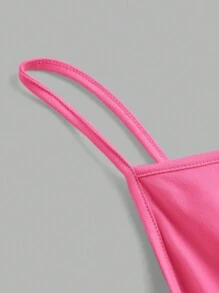 SHEIN EZwear 4入組女士休閒性感細肩帶修身背心，適用於夏季 - 彩色 - 查看 6