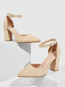 CUCCOO BIZCHIC Abrikoos hoge hak singles schoenen voor vrouwen, klassieke stijl elegante basics zakelijk casual zakelijk chic kerst herfst nieuwjaar vakantie