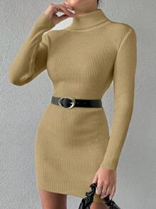SHEIN Jednolity kolor Golf Szczupły Suknie Dresowe