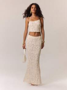 MUSERA Satin Stretch Maxi Skirt Summer Elegant Beach Vacation, Holiday