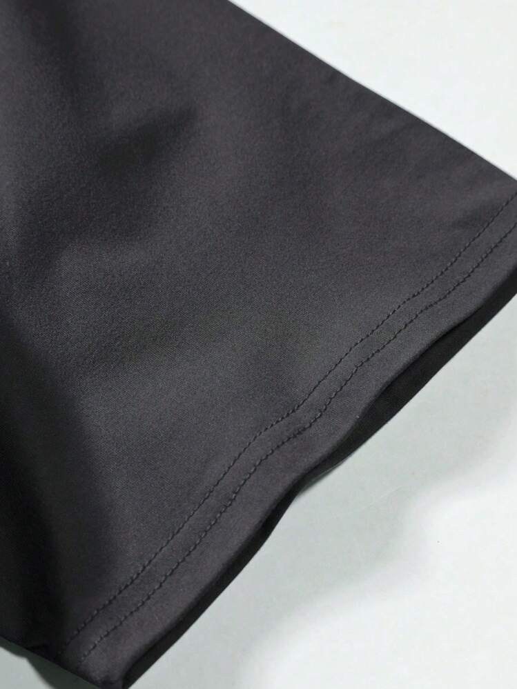 NEOREFINED Men's Casual Solid Color Round Neck Short Sleeve T-Shirt For Summer - Dark Grey - View 4