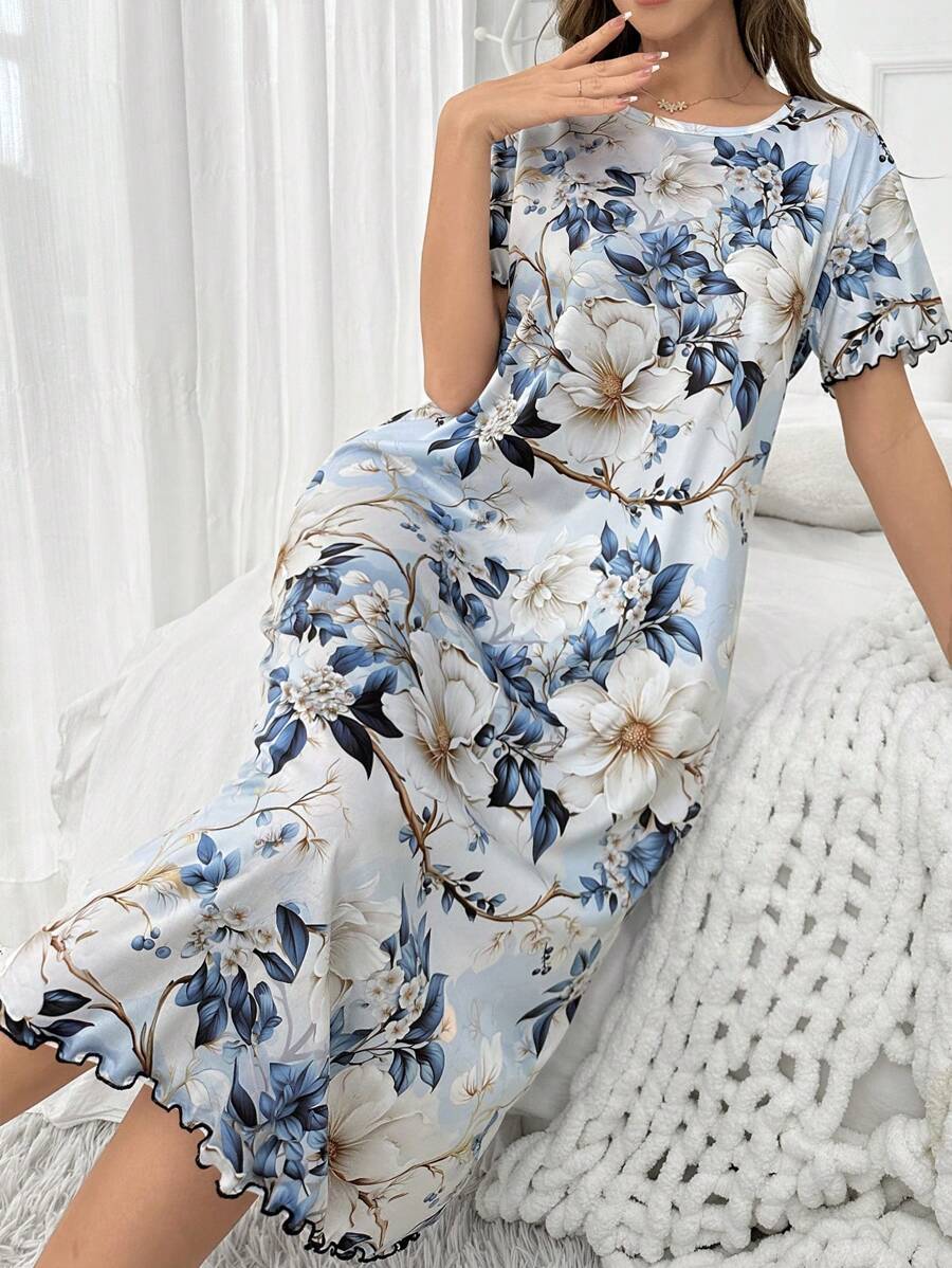 花卉印花长款睡衣裙，完美夏日，Moo Moo