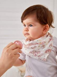 SHEIN X Care Bears 5件套天然竹纤维婴儿拍嗝巾、洗脸巾、多用途棉布巾 30*30cm 礼品[Oeko-Tex认证] - 彩色 - 查看 4