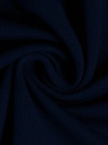 Manfinity Dauomo Áo thun polo nam tay ngắn kẻ sọc mùa hè, thường ngày đi chơi golf - Màu xanh hải quân - Xem 5