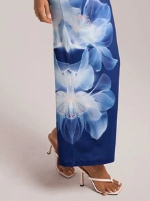 Aloruh 女士细肩带花卉印花紧身连衣裙，适合春夏季假期、日常穿着和休闲场合 - 彩色 - 查看 5