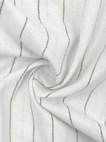 SHEIN Unity Women's Loose Casual Wide Leg Daily & Commuting Pleated Striped Trousers Fall Cloth For Women - White - View 7