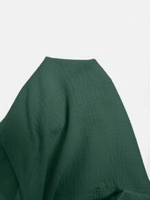 SHEIN VCAY Ladies' Plain Simple Jumpsuit For Daily Wear - Dark Green - View 7