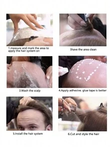 TrueHD Men Toupee Natural Skin Hairline Australia Base Swiss Lace Human Hair Durable Hair System Men's Capillary Prosthesis Male Wig - SNatural - View 7