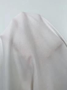 SHEIN Privé Plus Size Nữ Tay Ngắn Cổ Tròn Tay Cánh Hoa Tay Ngắn Thanh Lịch Mùa Hè Áo Sơ Mi Đi Làm - trắng - Xem 7