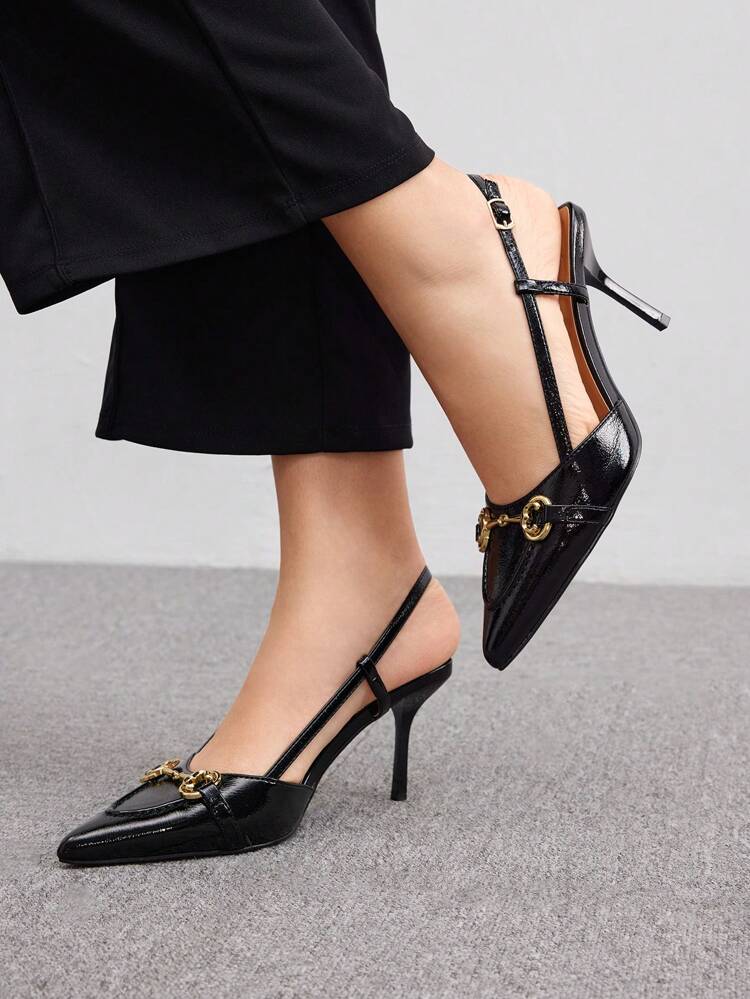 CUCCOO BIZCHIC Zapatos elegantes de tacón alto y delgado de dedo cerrado para mujeres, básicos elegantes para uso informal, formal o de fiesta en Navidad, Año Nuevo, San Valentín y otras ocasiones.